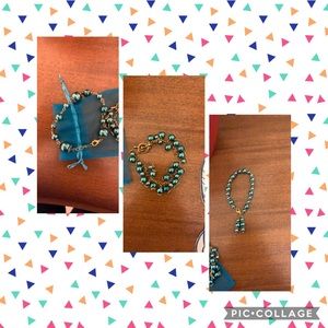Beaded  Bracelets; handmade (set of three)